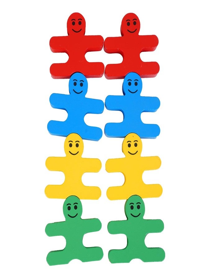 BUFACK Wooden Stacking Balancing Figures Set - Toys for Boys 7-14 Years - Games for Girls 7-14 Years -Blocks for Kids 4 Years - Wooden Toys (Multicolour Medium) - Image 2